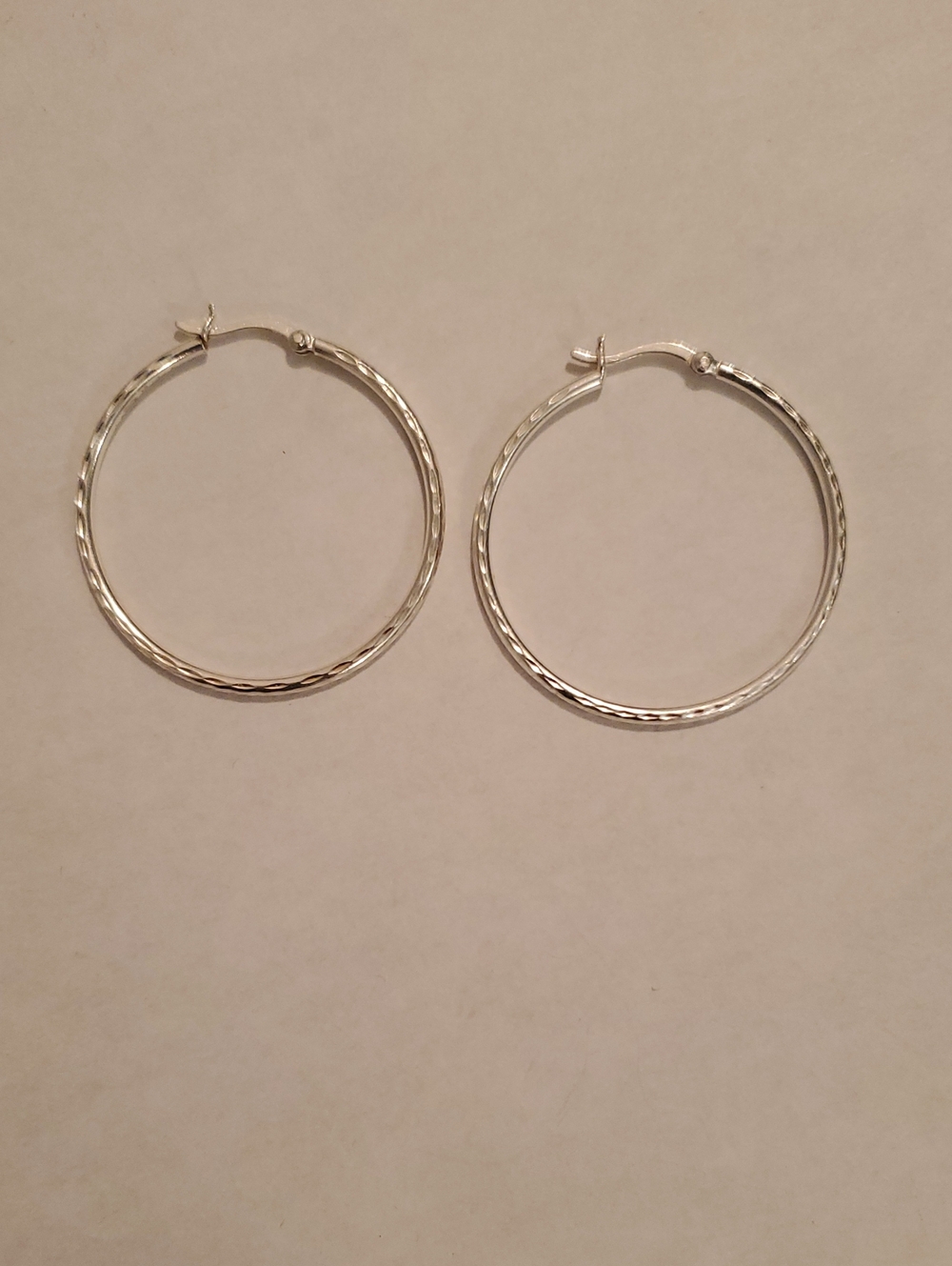 Sterling Silver 1 1/2" Hoop Earrings - Women's Lightweight Hoops